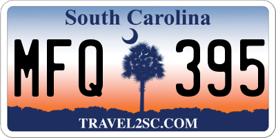 SC license plate MFQ395