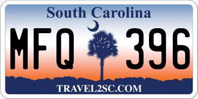 SC license plate MFQ396
