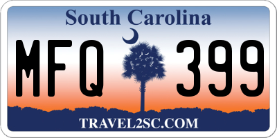 SC license plate MFQ399