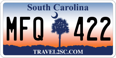 SC license plate MFQ422