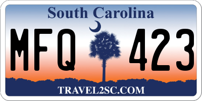 SC license plate MFQ423