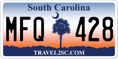 SC license plate MFQ428