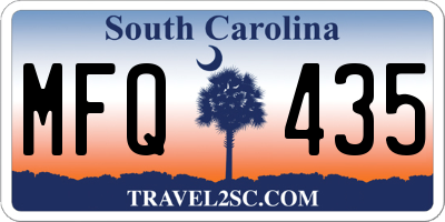 SC license plate MFQ435