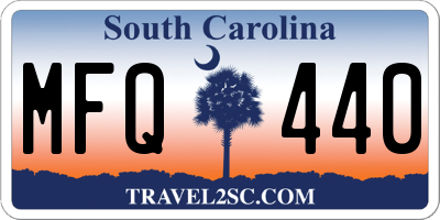 SC license plate MFQ440