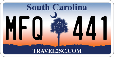 SC license plate MFQ441