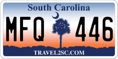 SC license plate MFQ446