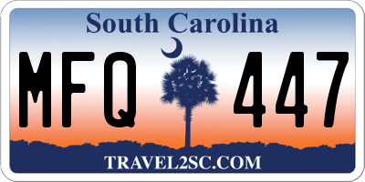 SC license plate MFQ447