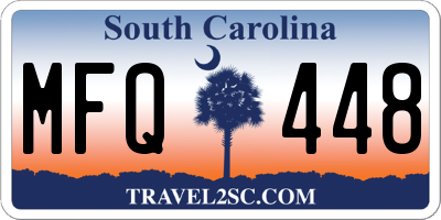 SC license plate MFQ448