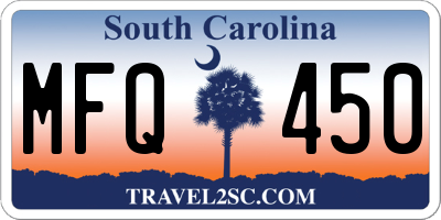 SC license plate MFQ450