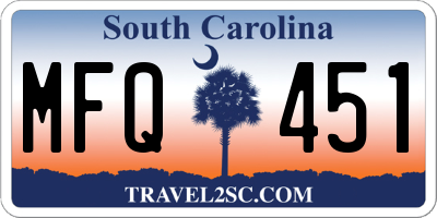 SC license plate MFQ451
