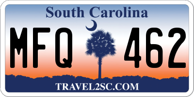 SC license plate MFQ462