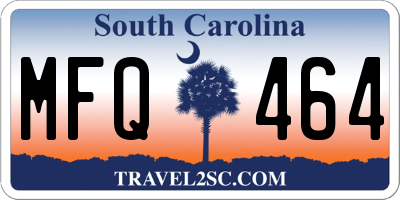 SC license plate MFQ464