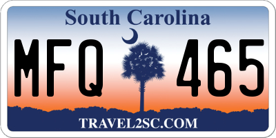 SC license plate MFQ465