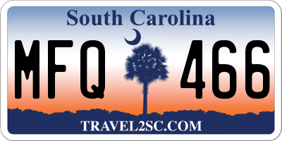 SC license plate MFQ466