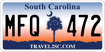 SC license plate MFQ472