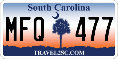 SC license plate MFQ477