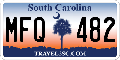 SC license plate MFQ482