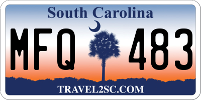 SC license plate MFQ483