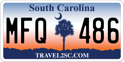 SC license plate MFQ486