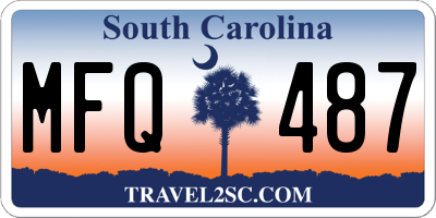 SC license plate MFQ487
