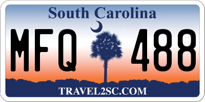 SC license plate MFQ488