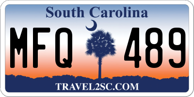 SC license plate MFQ489