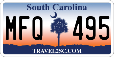 SC license plate MFQ495
