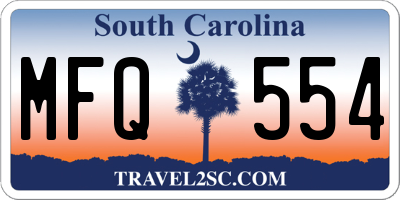SC license plate MFQ554
