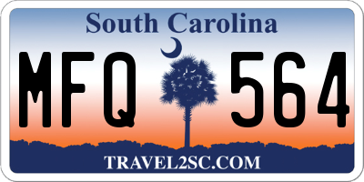 SC license plate MFQ564