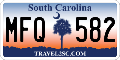 SC license plate MFQ582