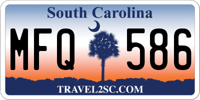 SC license plate MFQ586