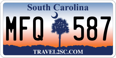 SC license plate MFQ587