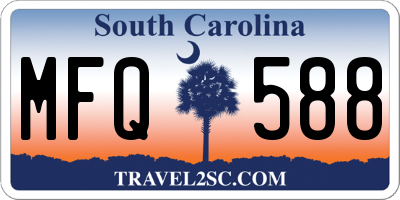 SC license plate MFQ588