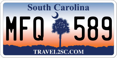 SC license plate MFQ589