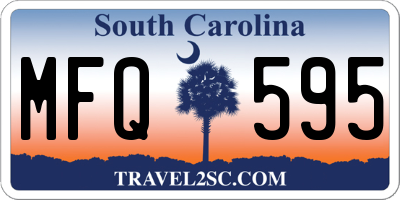 SC license plate MFQ595