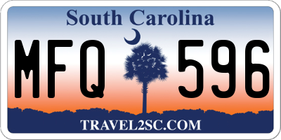 SC license plate MFQ596