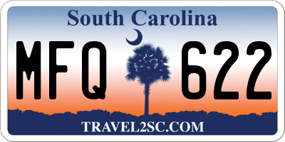 SC license plate MFQ622