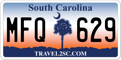SC license plate MFQ629