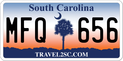 SC license plate MFQ656