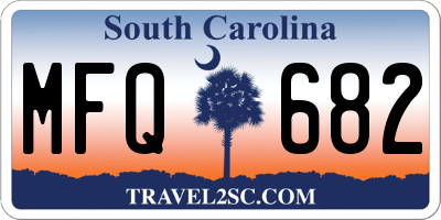 SC license plate MFQ682