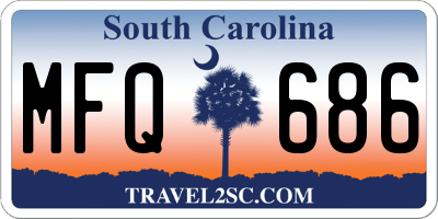 SC license plate MFQ686
