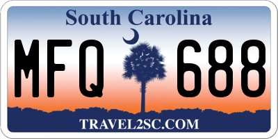 SC license plate MFQ688