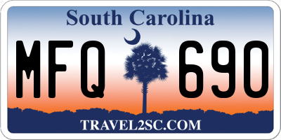 SC license plate MFQ690
