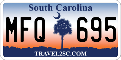 SC license plate MFQ695