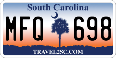 SC license plate MFQ698