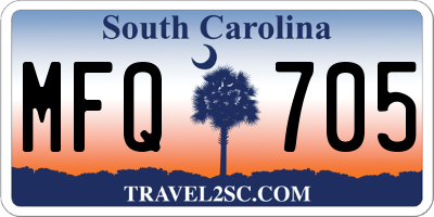 SC license plate MFQ705