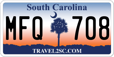 SC license plate MFQ708