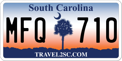 SC license plate MFQ710