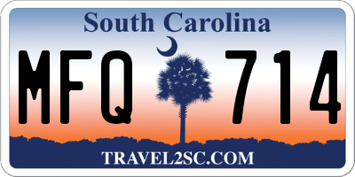 SC license plate MFQ714