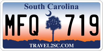 SC license plate MFQ719
